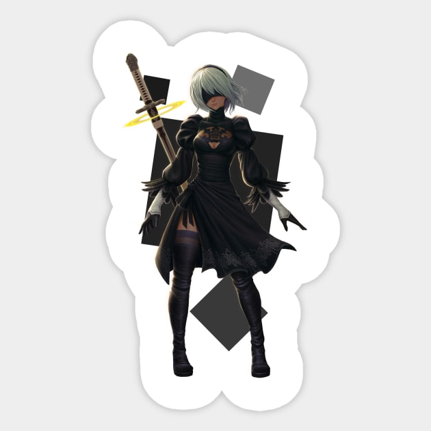 2B skirt Sticker by Danderfull